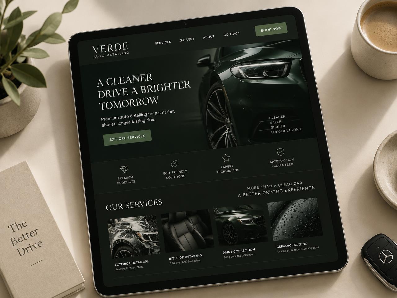 Clearcoat Auto Detailing website preview