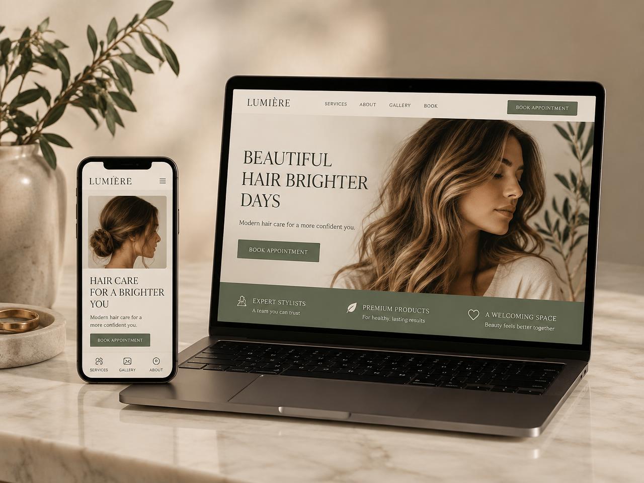 Maren Hair Studio website preview